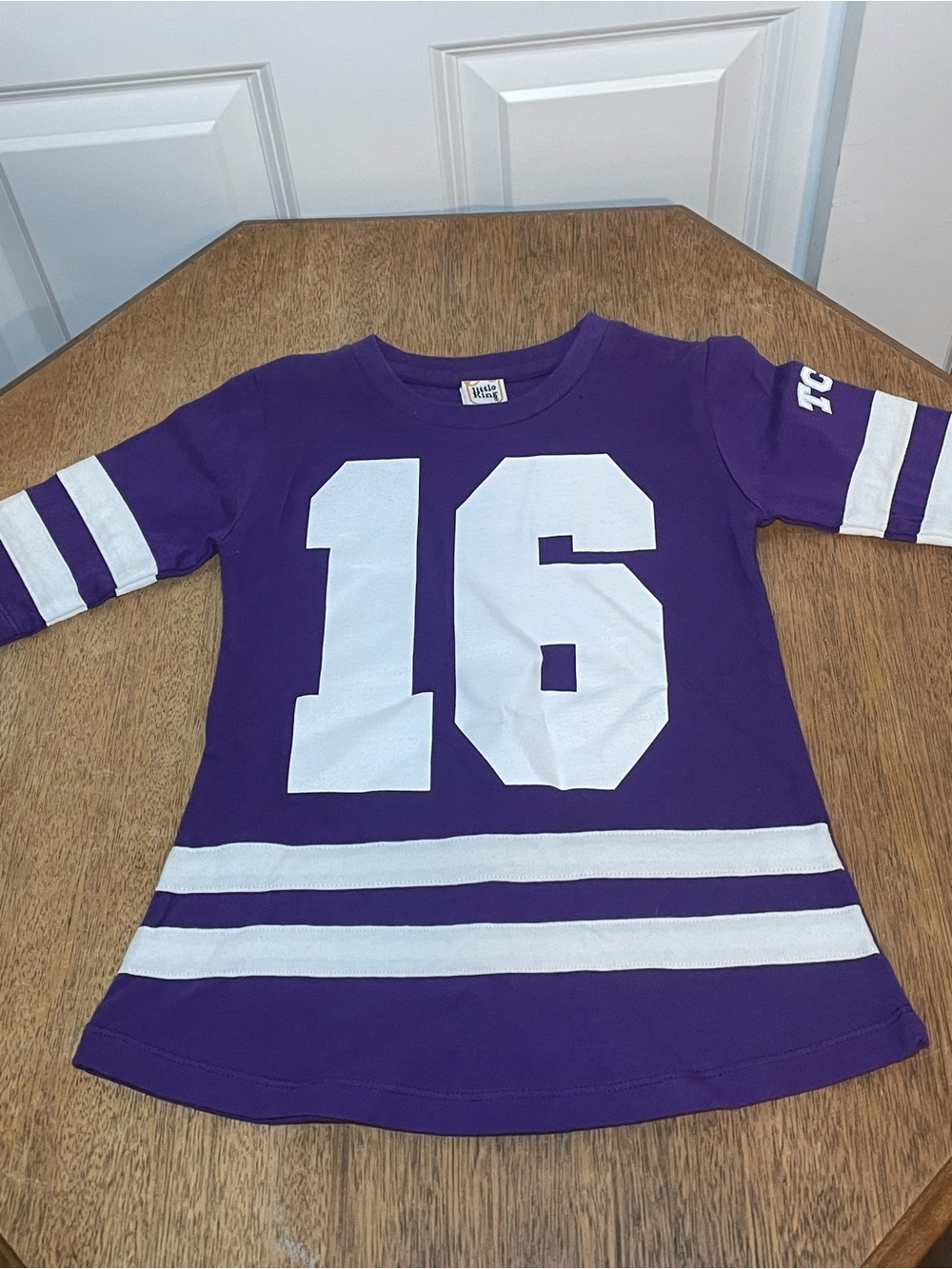 TCU Horned Frogs Toddler Jersey Dress Purple White Size 3T NCAA Football